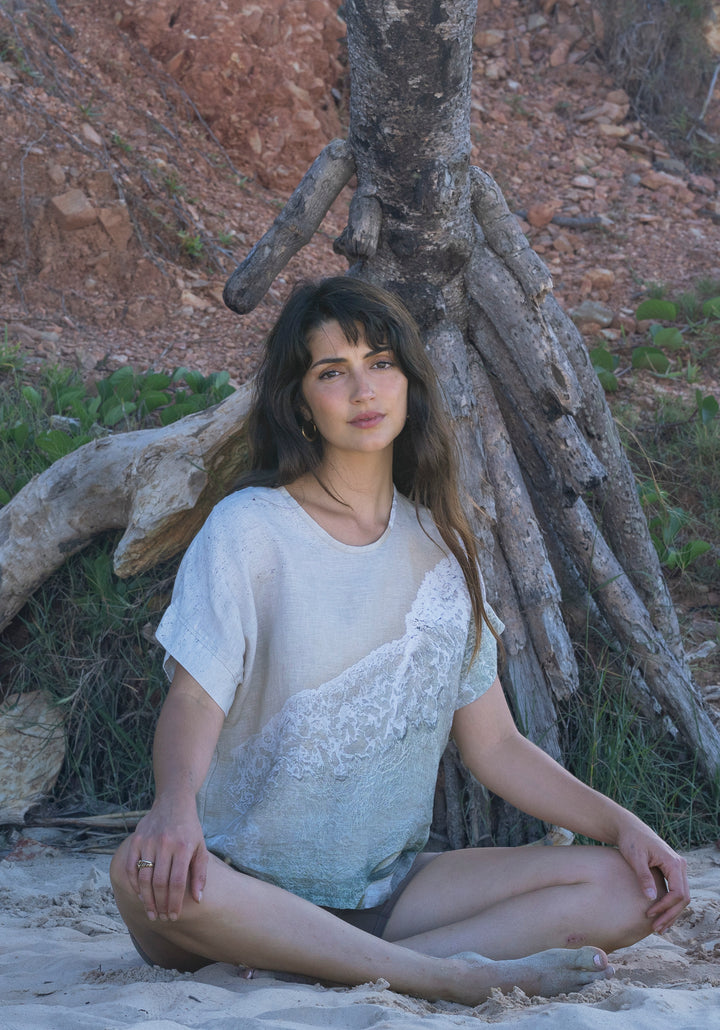 GREEN POOL LINEN TSHIRT