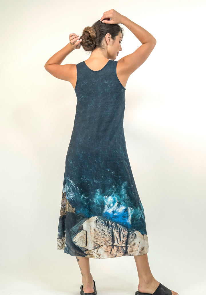 THE GAP LINEN TENCEL LONG DRESS