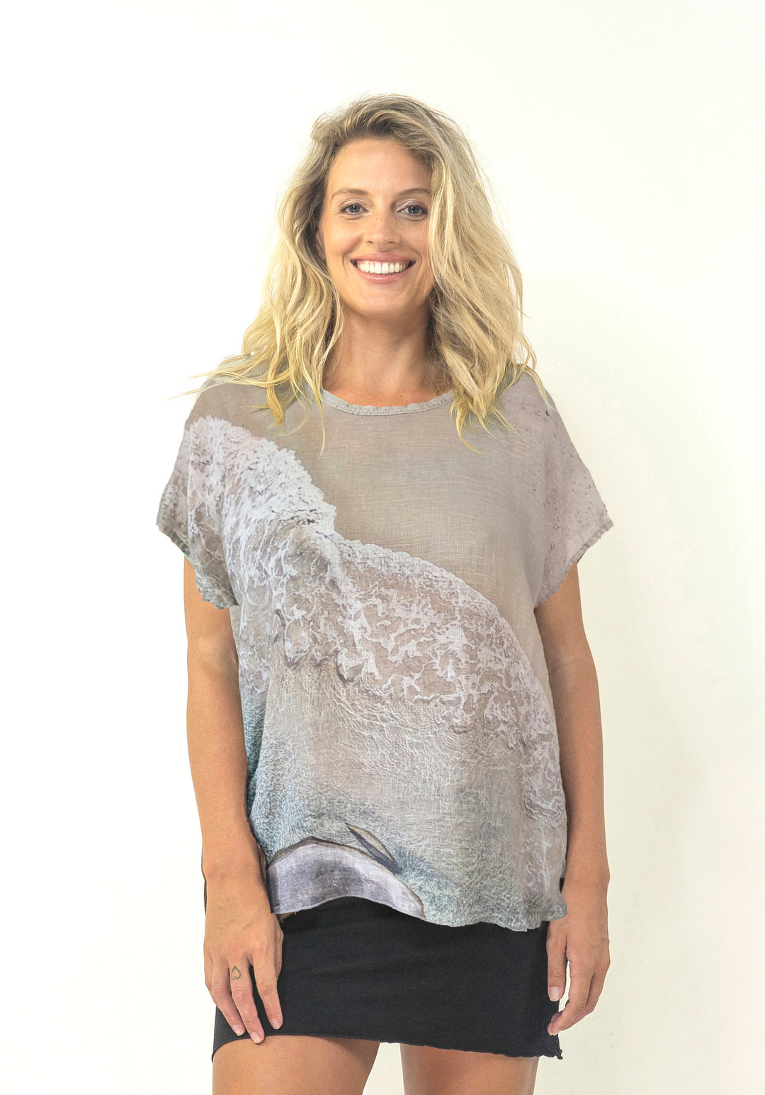 GREEN POOL LINEN TOP