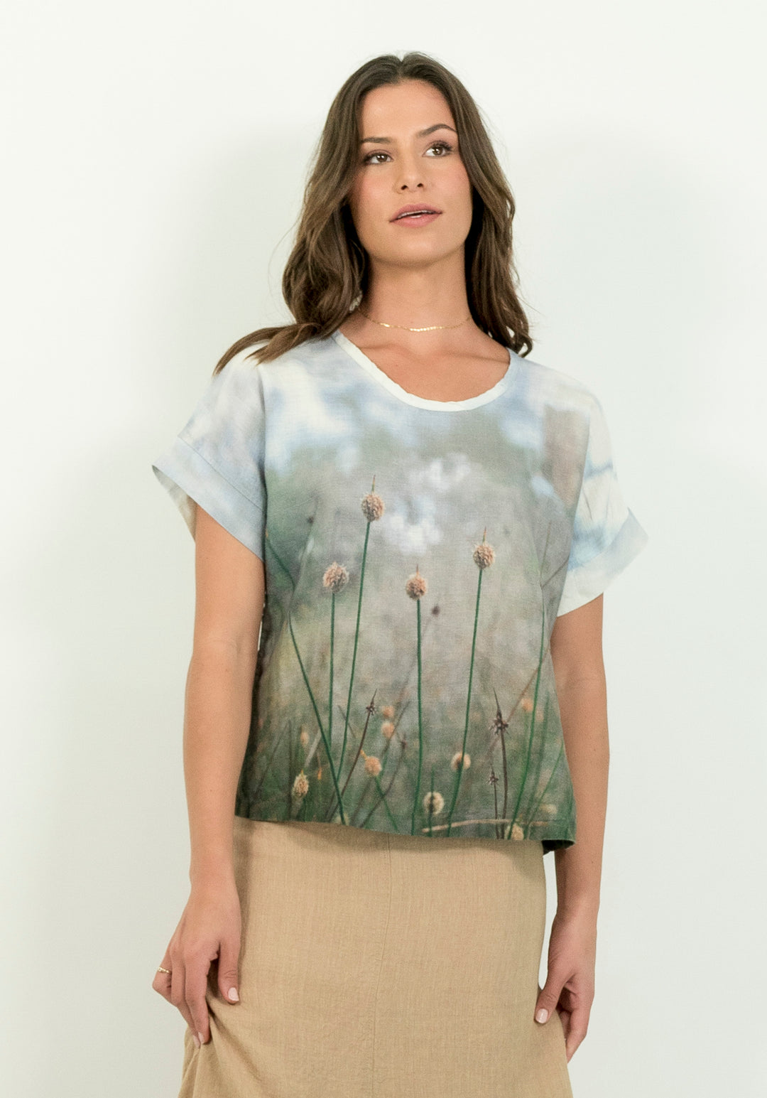 JUNCUS GRASS LINEN TSHIRT