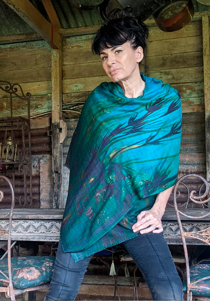 KANGAROO GRASS WOOL & SILK SCARF