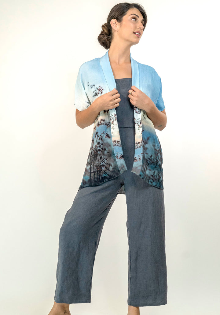 LENNOX SUNRISE LINEN MODAL KIMONO