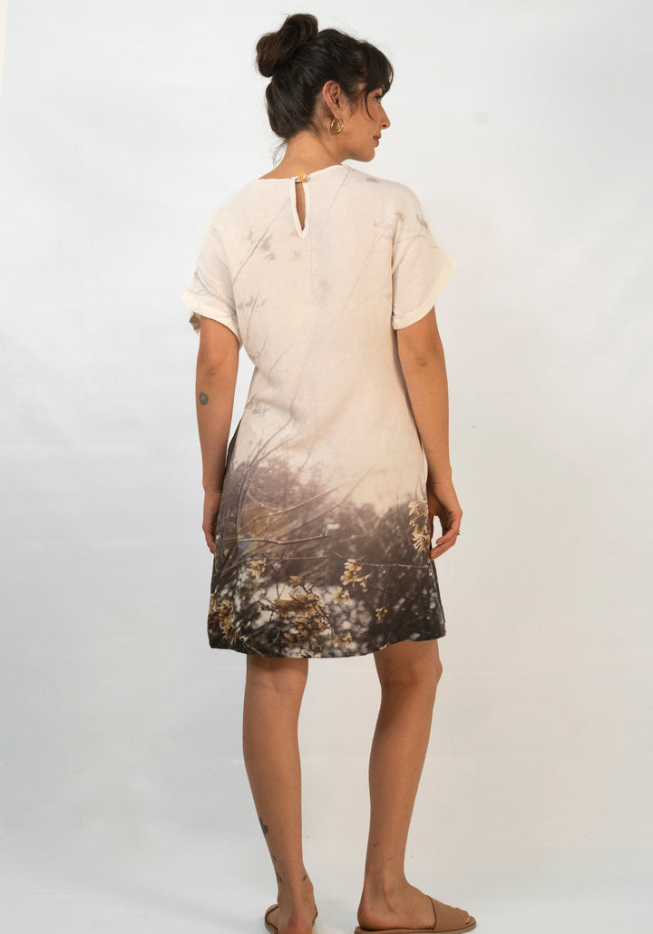 MAPLE SEED LINEN TENCEL POCKET DRESS