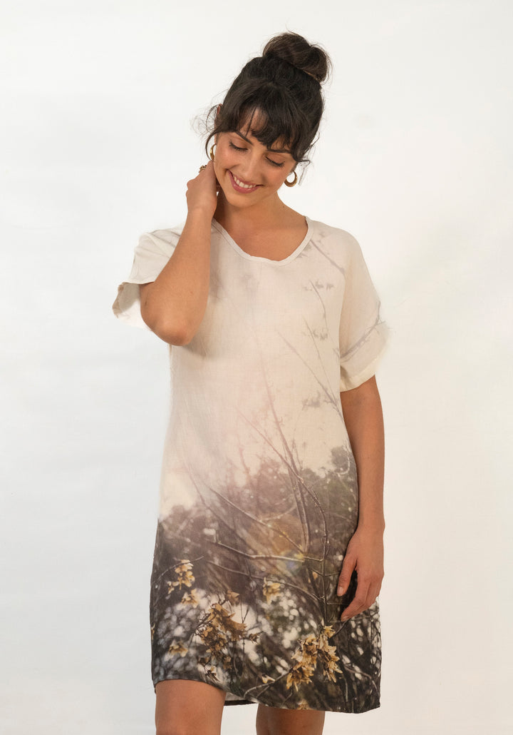 MAPLE SEED LINEN TENCEL POCKET DRESS