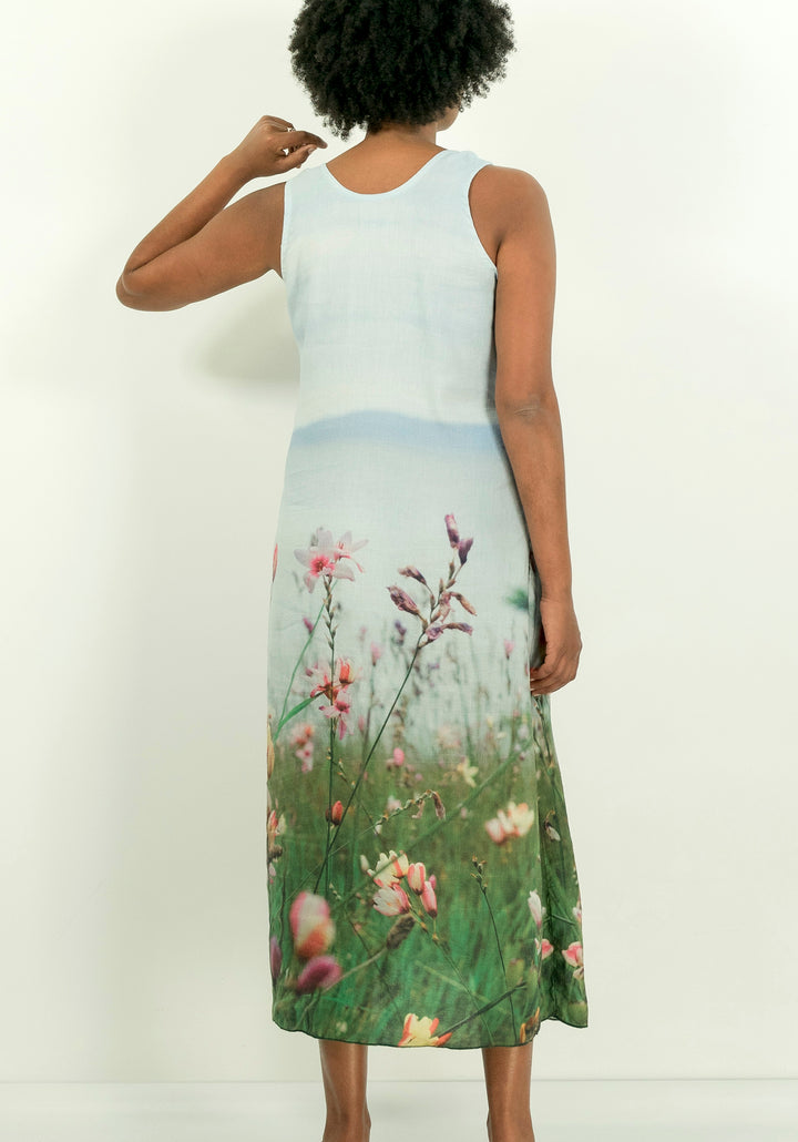 NORFOLK BAY LINEN TENCEL LONG DRESS