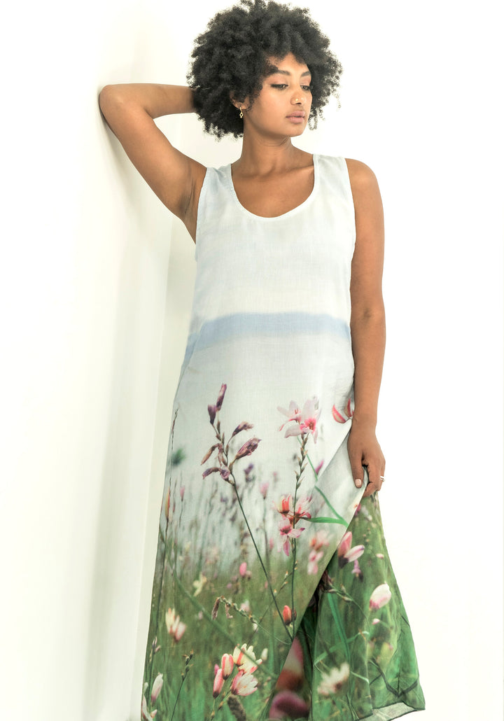 NORFOLK BAY LINEN TENCEL LONG DRESS