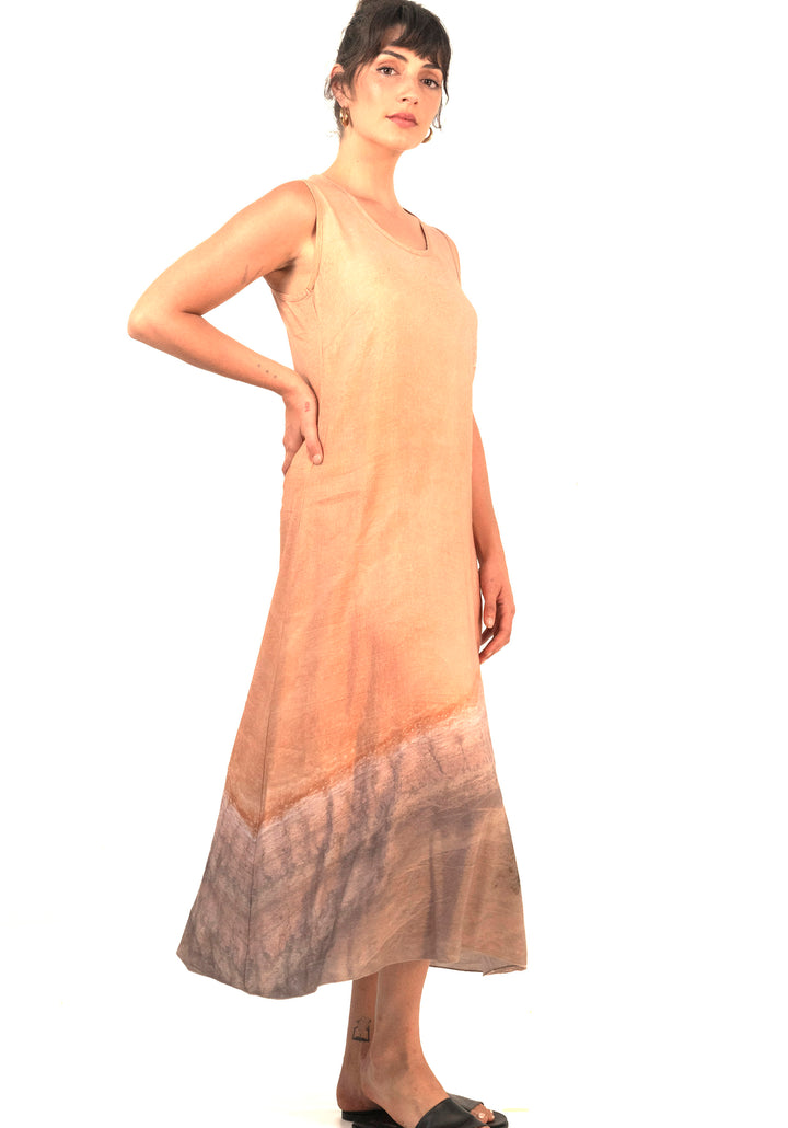 OCHRE LAKE LINEN TENCEL LONG DRESS