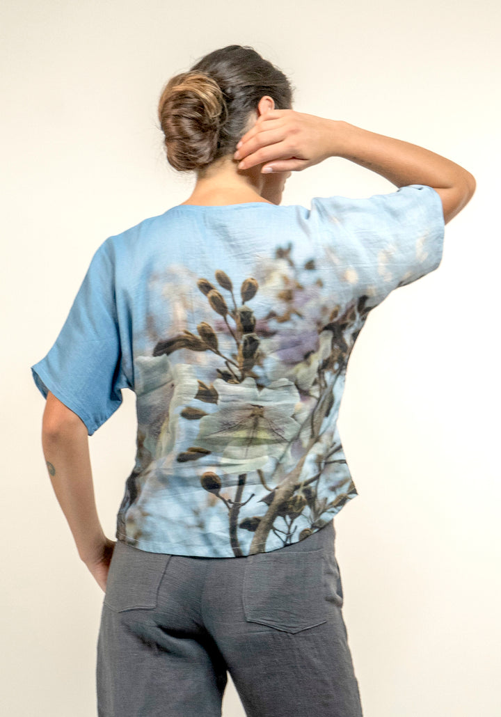 PAULOWNIA TREE LINEN MODAL COWL TOP