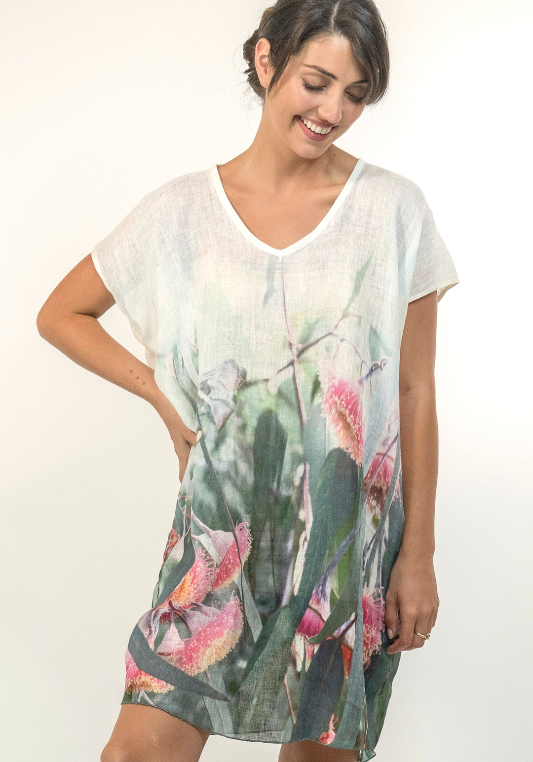 SILVER PRINCESS LINEN KAFTAN