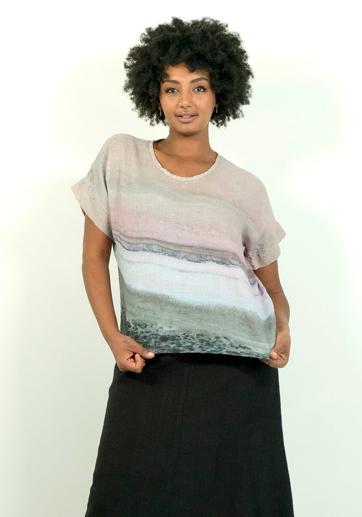 PINK SALT LAKE LINEN TSHIRT