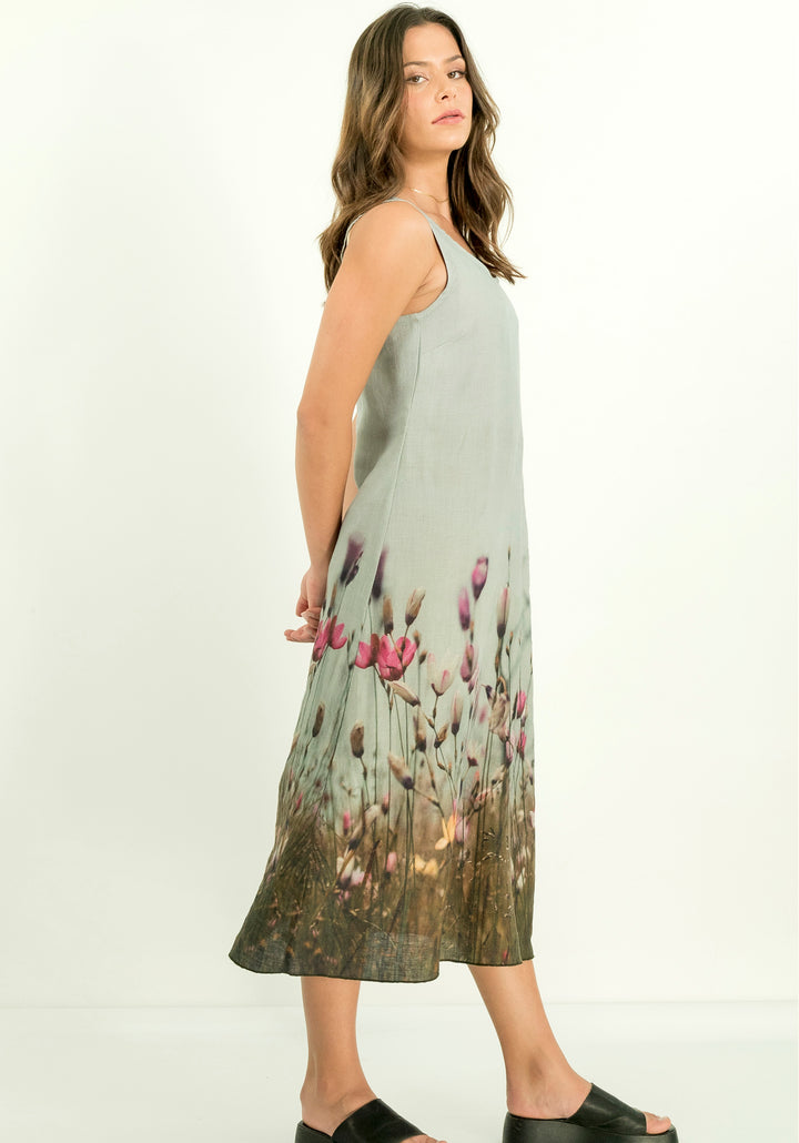SEASIDE MEADOW LINEN TANK DRESS