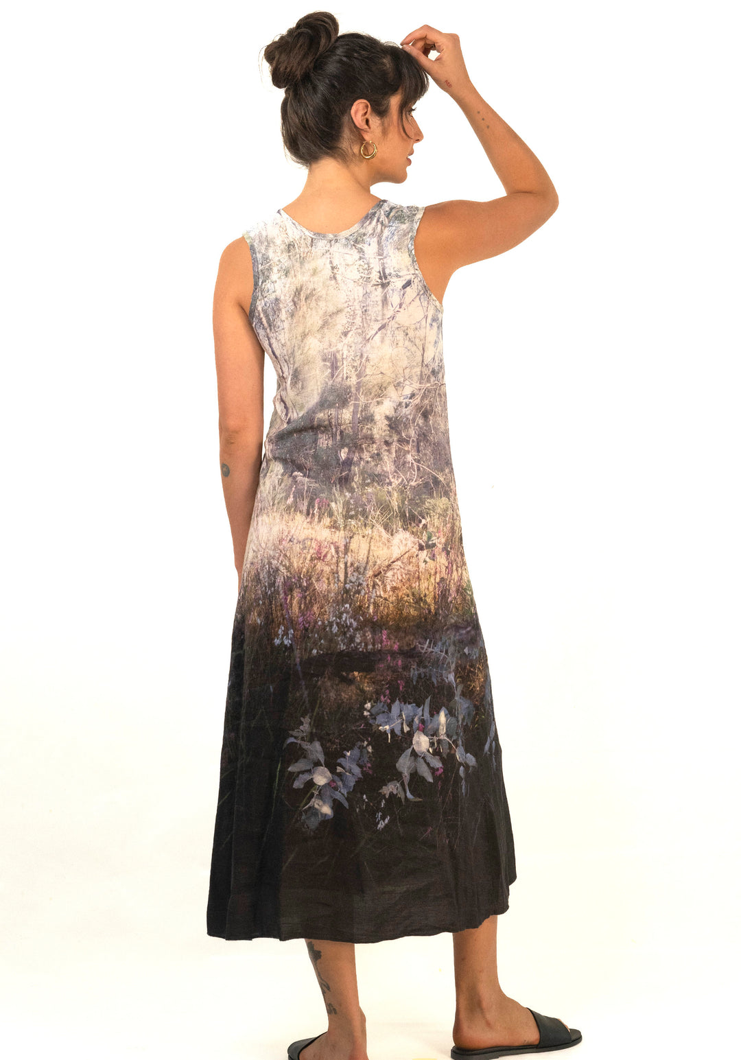 WILDFLOWER BUSHLAND LINEN TENCEL LONG DRESS
