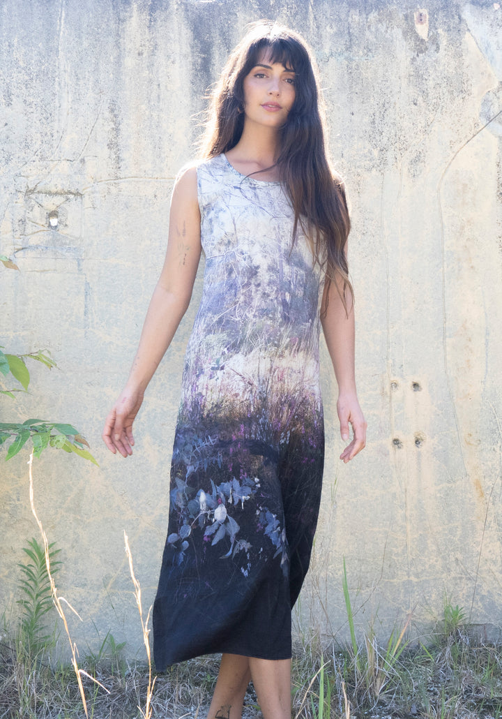WILDFLOWER BUSHLAND LINEN TENCEL LONG DRESS