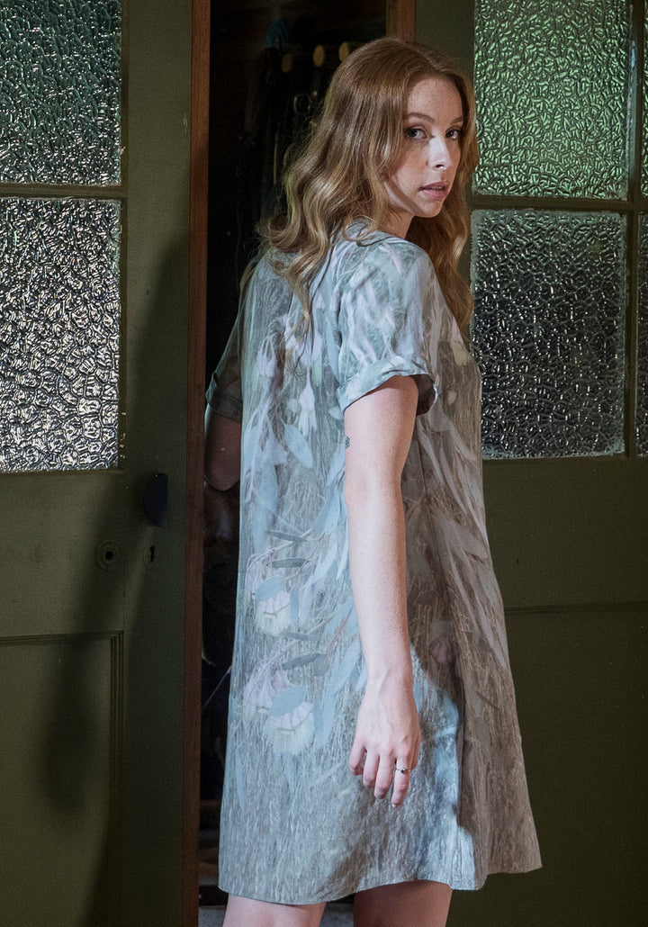 FLOWERING EUCALYPTUS LINEN TENCEL SHIFT