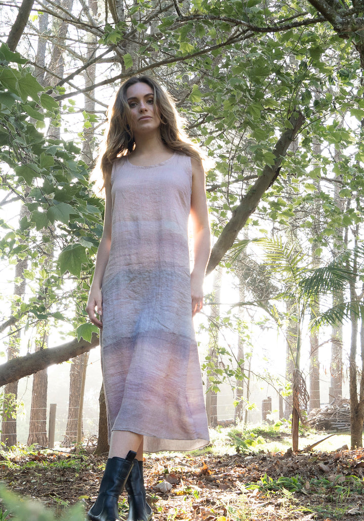BYRON SUNSET LINEN TANK DRESS