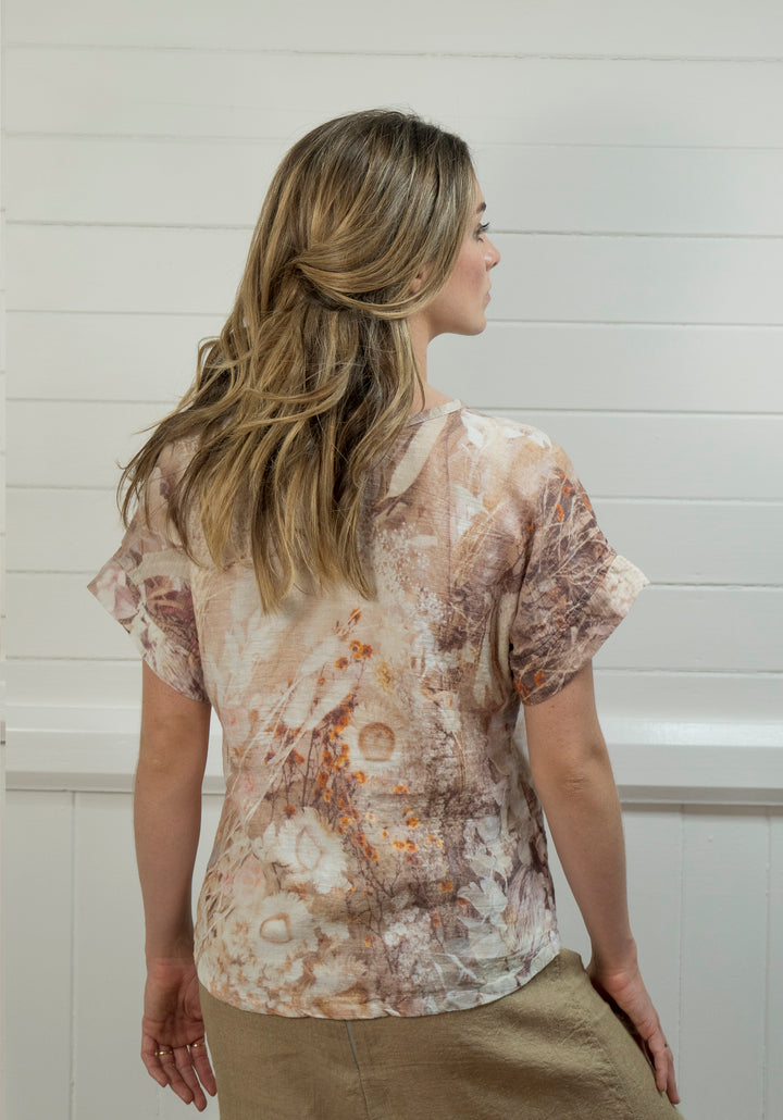 DRIED FLOWERS LINEN TSHIRT