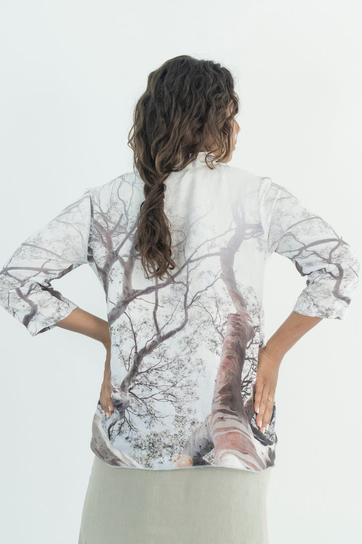 GHOST GUM 3/4 SLEEVE HEMP TOP