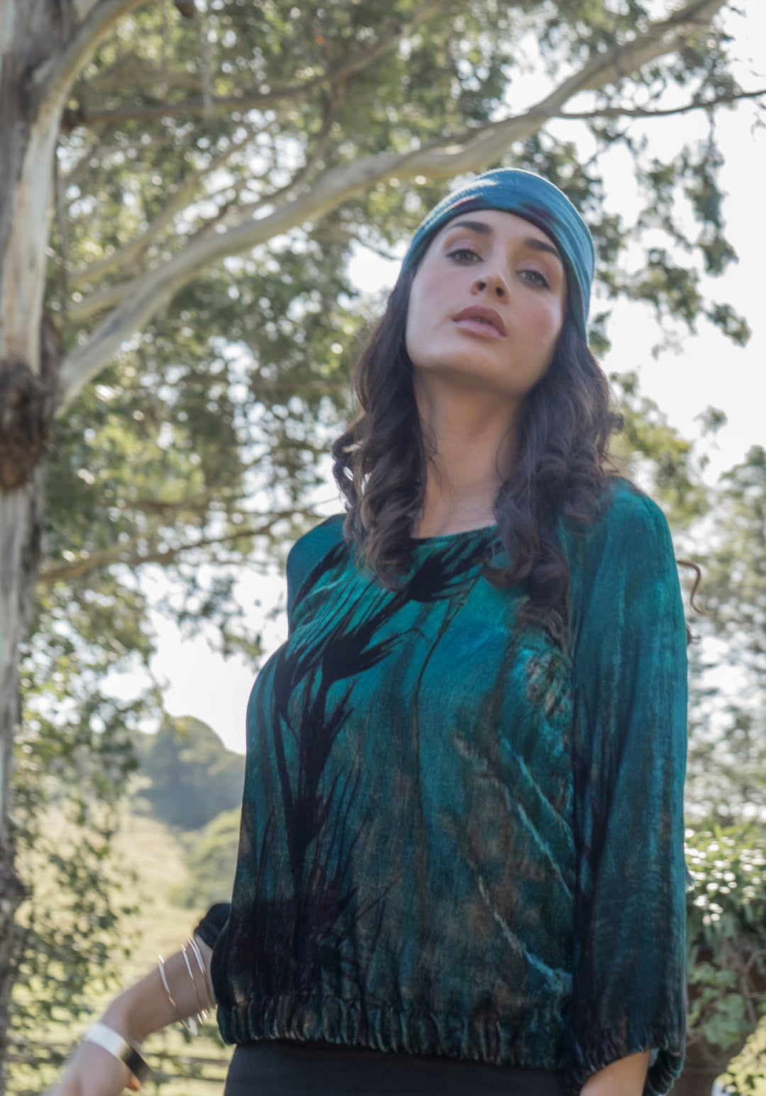 KANGAROO GRASS SILK VELVET TOP