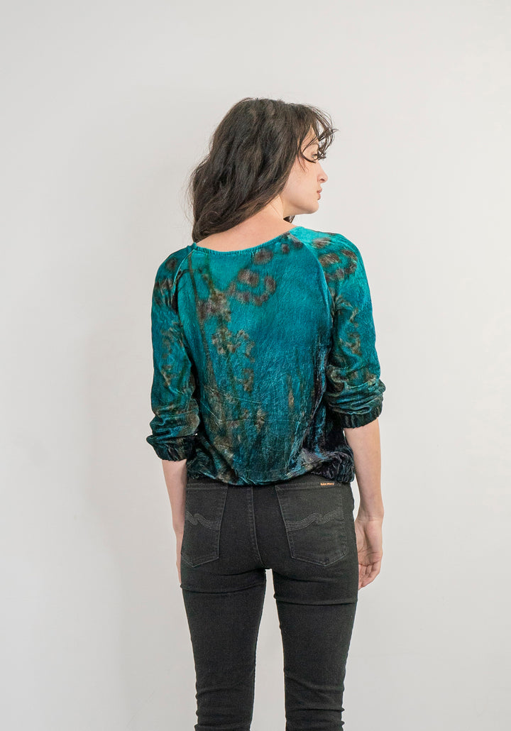 KANGAROO GRASS SILK VELVET TOP