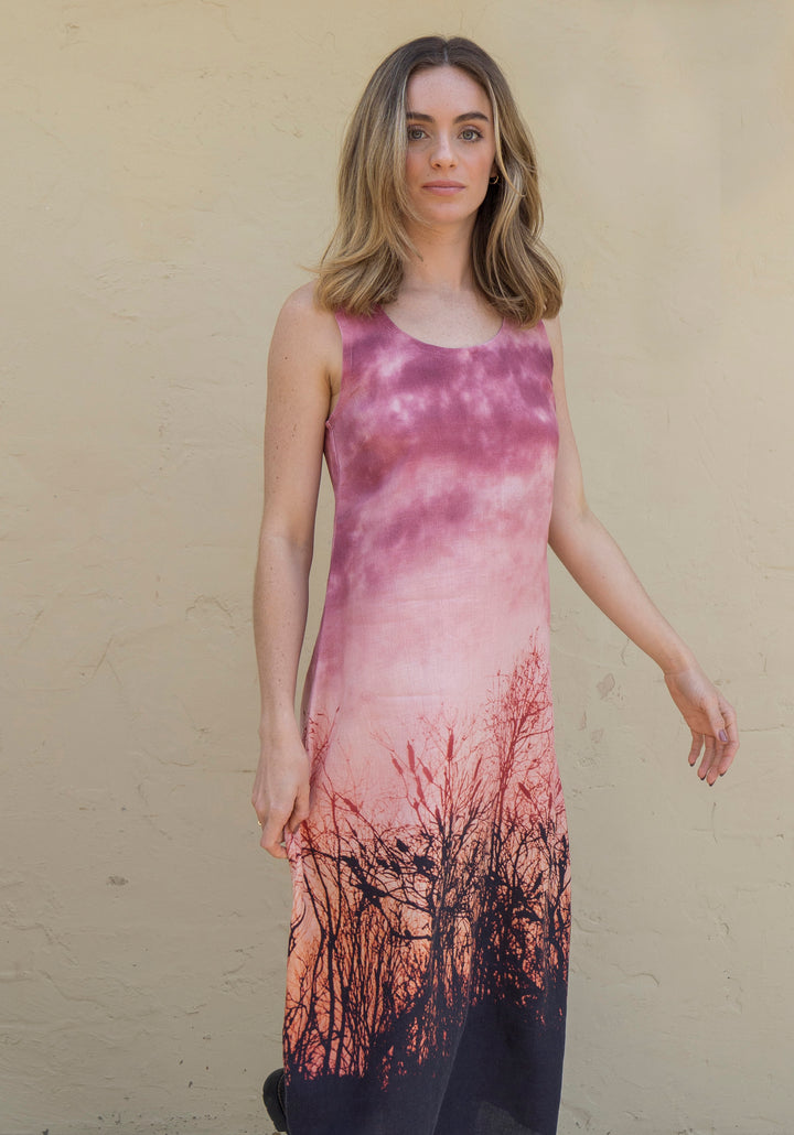 LENNOX WETLANDS LINEN TANK DRESS