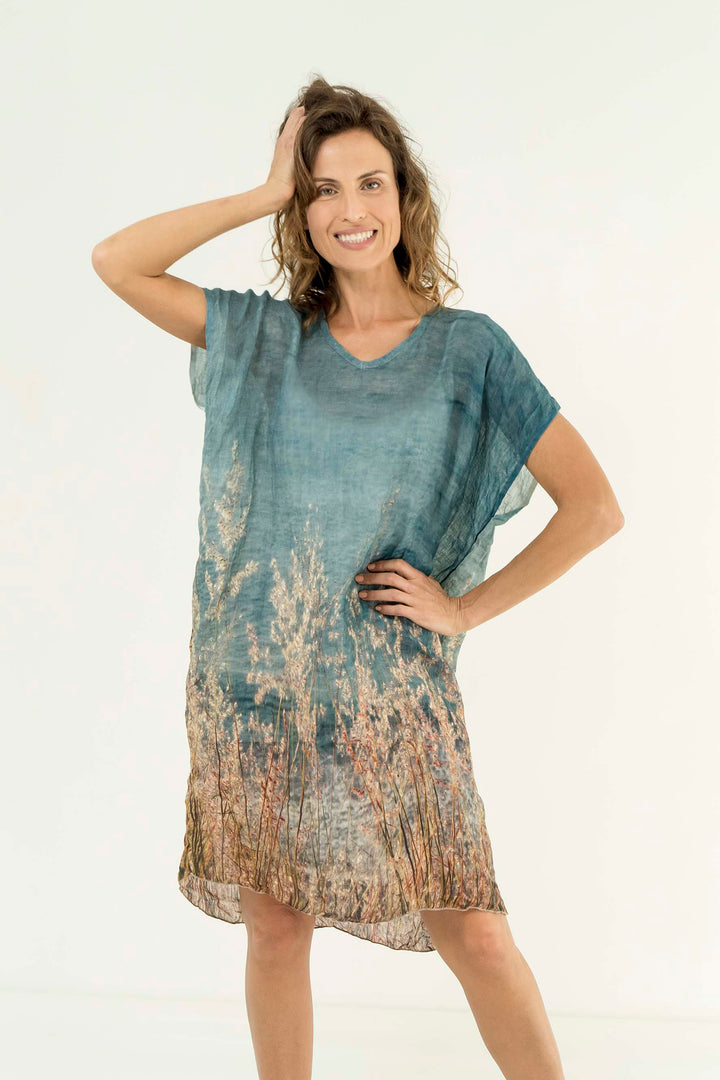 OCEAN VIEWS LINEN KAFTAN