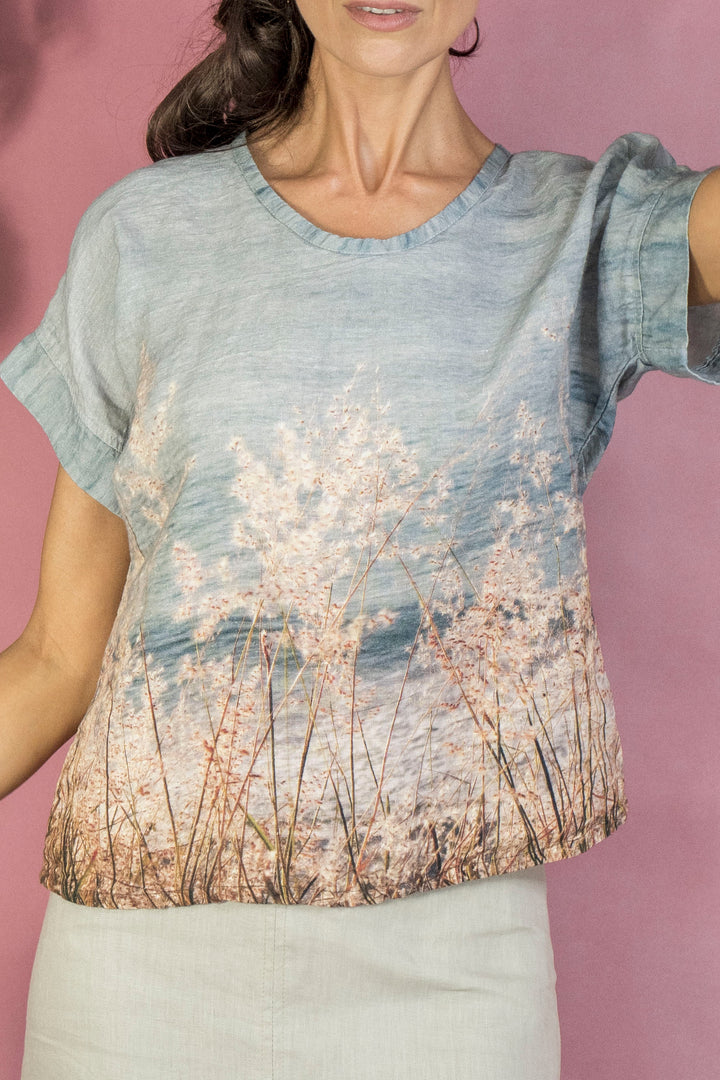 OCEAN VIEWS LINEN TSHIRT