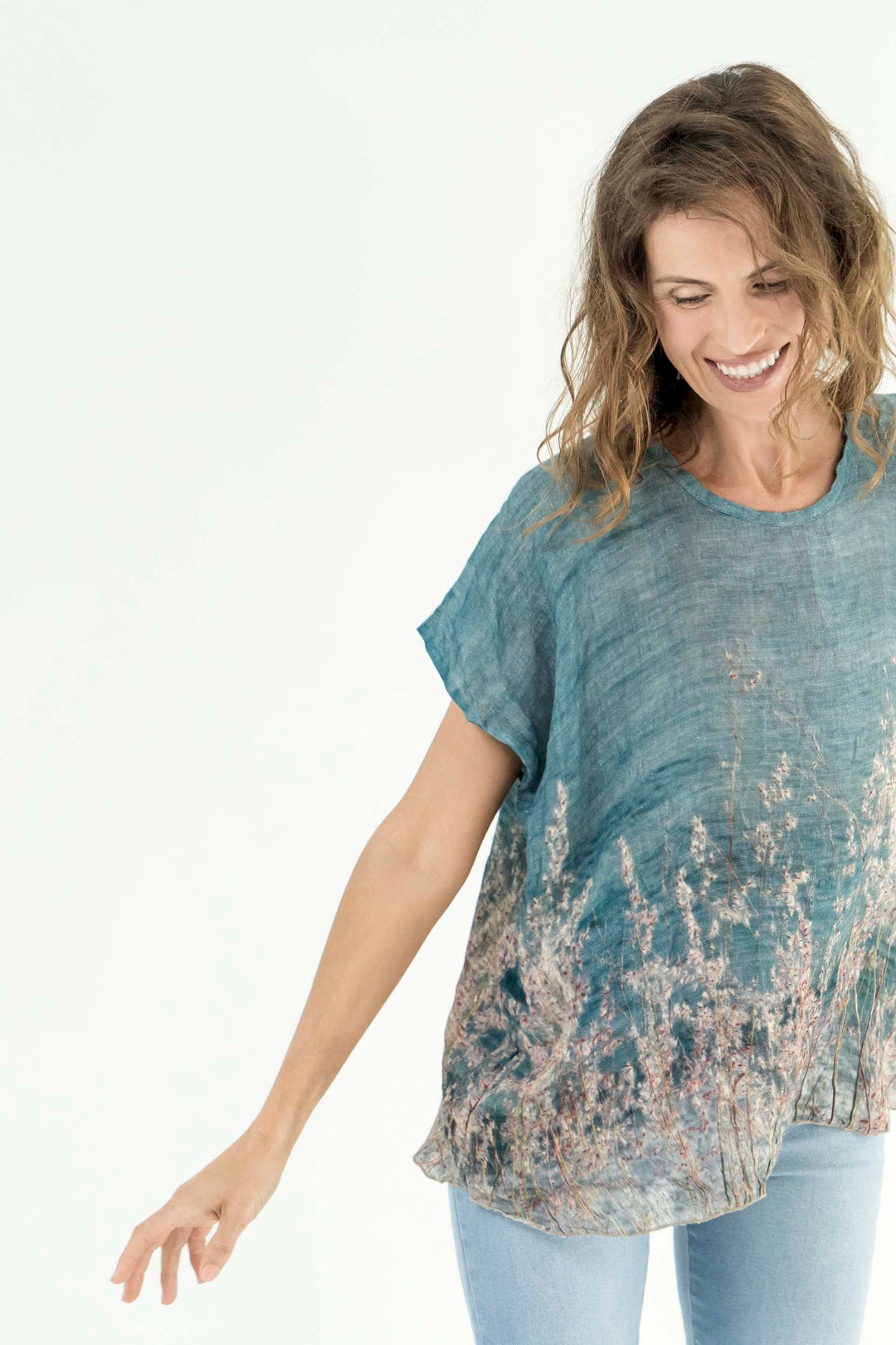 OCEAN VIEWS LINEN TOP