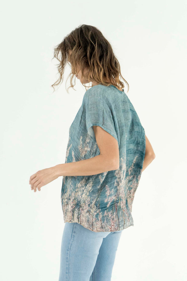 OCEAN VIEWS LINEN TOP
