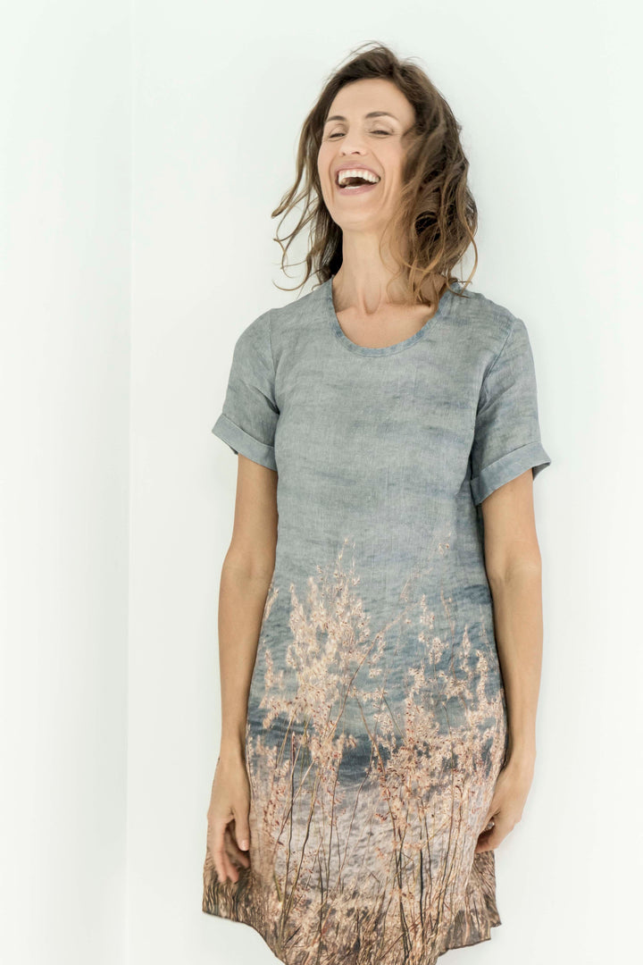OCEAN VIEWS LINEN TENCEL SHIFT