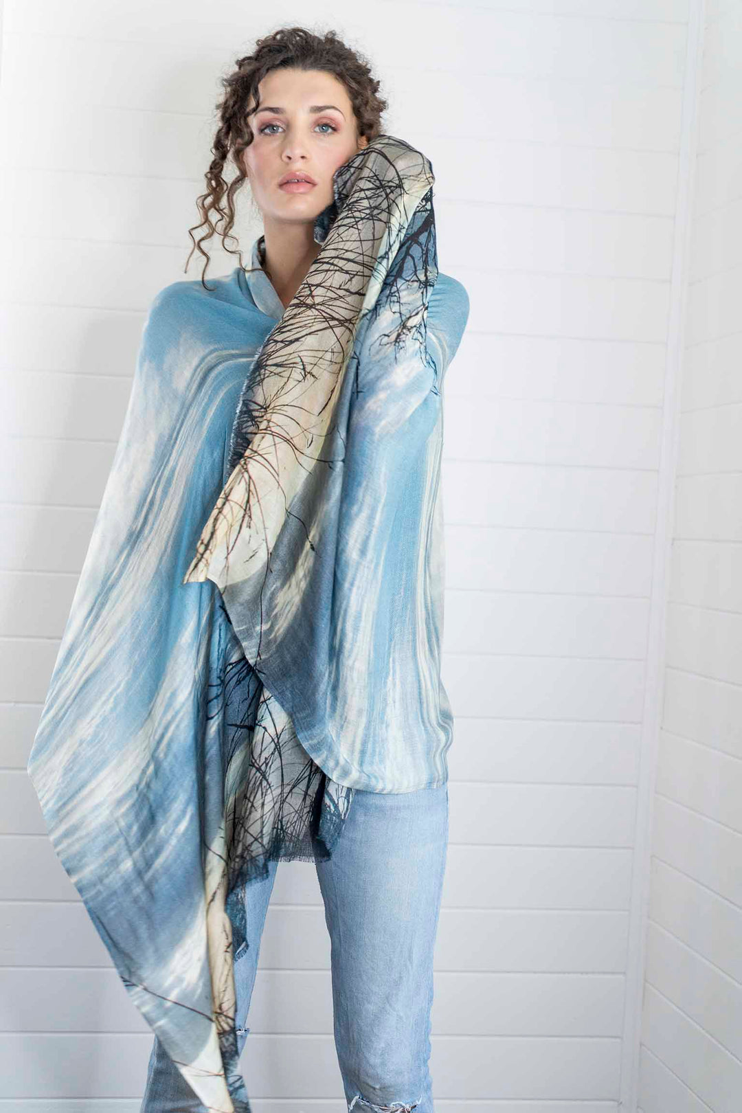 STORMY SKY CASHMERE & MODAL SCARF