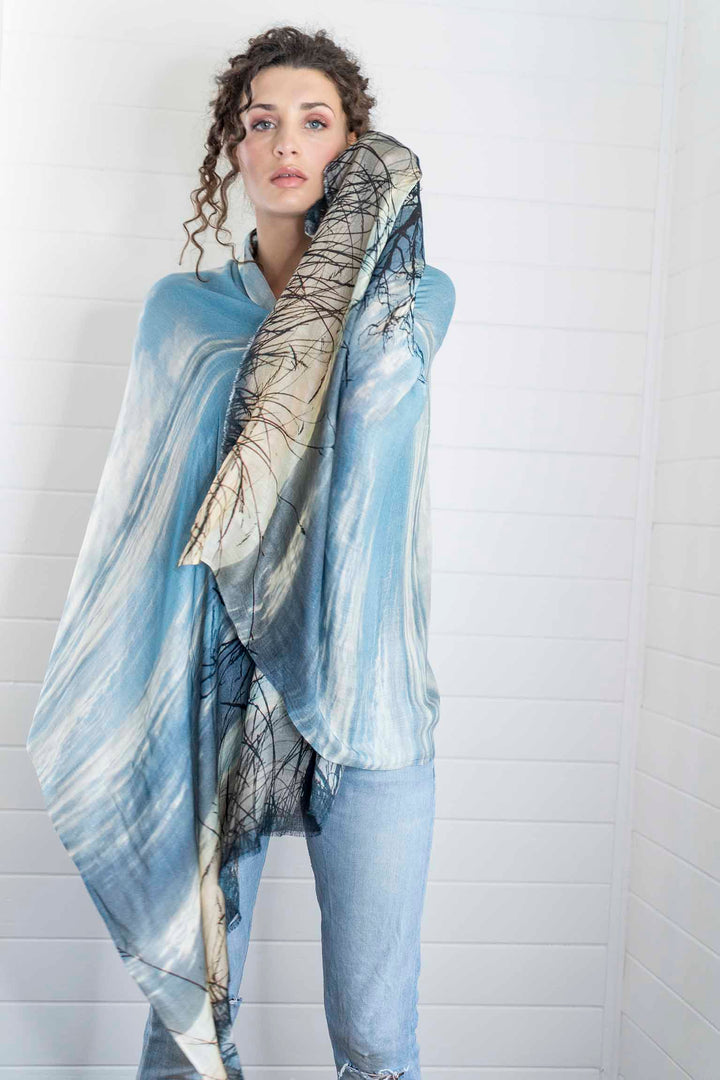 STORMY SKY CASHMERE & MODAL SCARF