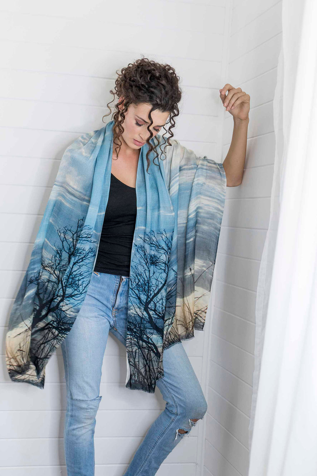 STORMY SKY CASHMERE & MODAL SCARF