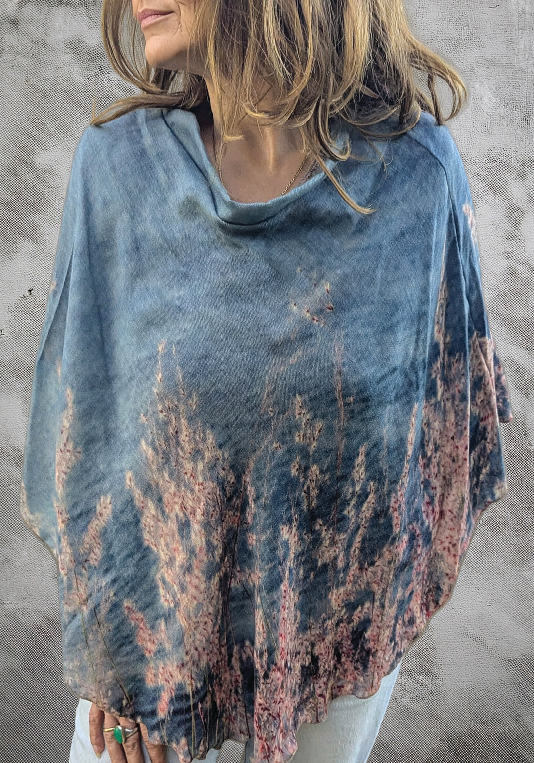 OCEAN VIEWS WOOL & SILK PONCHO
