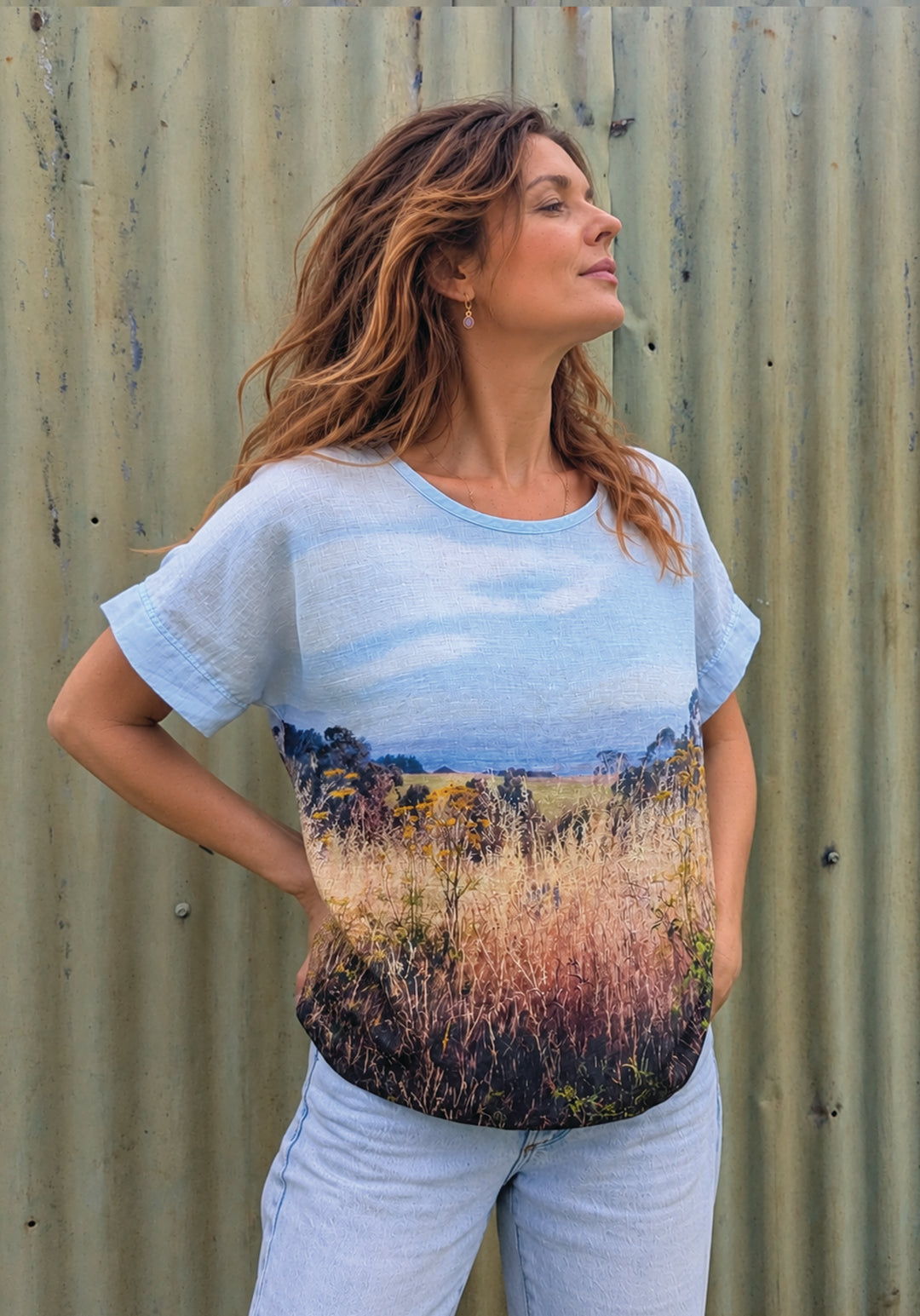 WATTLE HILL LINEN TSHIRT