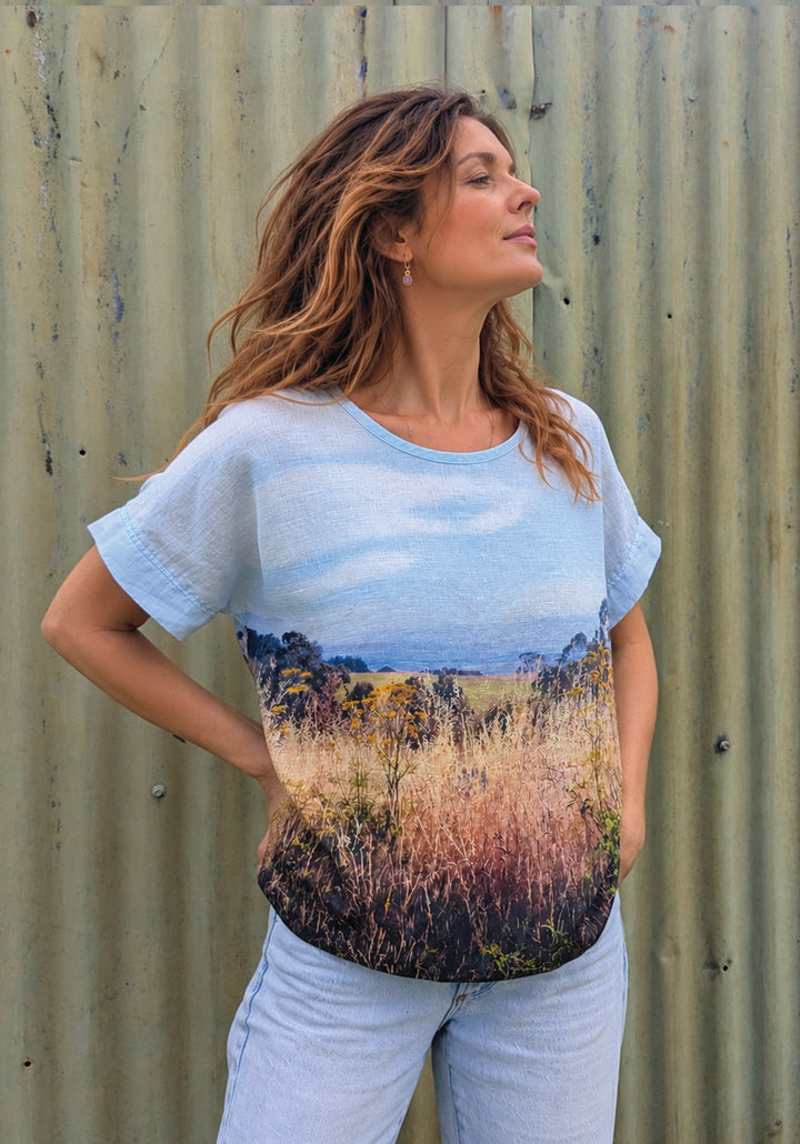 WATTLE HILL LINEN TSHIRT