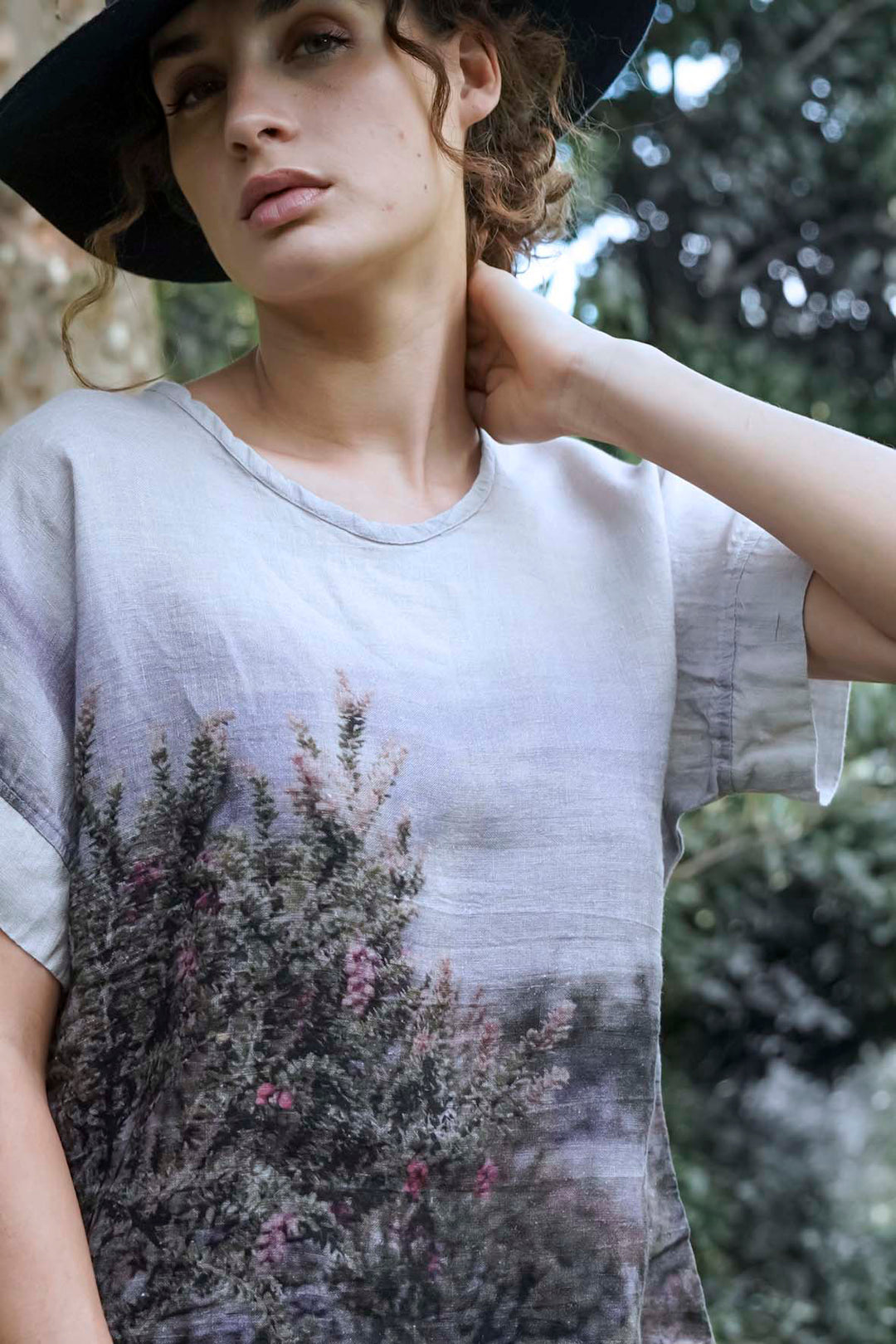 ALPINE WILDFLOWERS LINEN TSHIRT