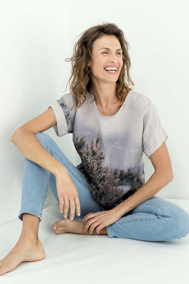 ALPINE WILDFLOWERS LINEN TSHIRT