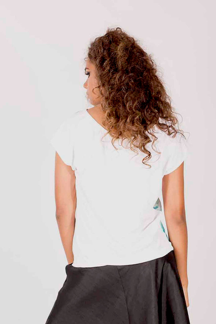 SILVER PRINCESS SILK TSHIRT