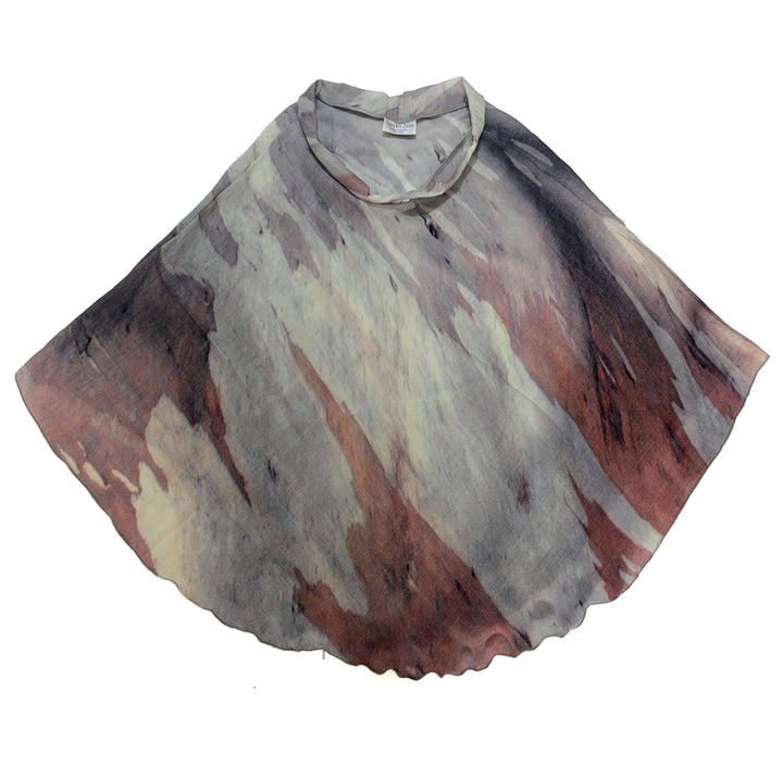 BARK WOOL & SILK PONCHO