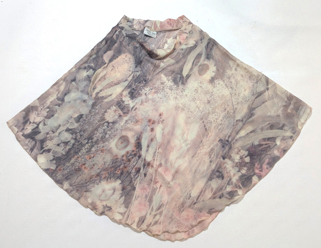 DRIED WILDFLOWERS WOOL &amp; SILK PONCHO