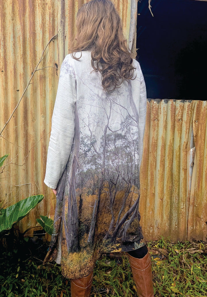 FAGUS FOREST LINEN TENCEL DUSTER JACKET