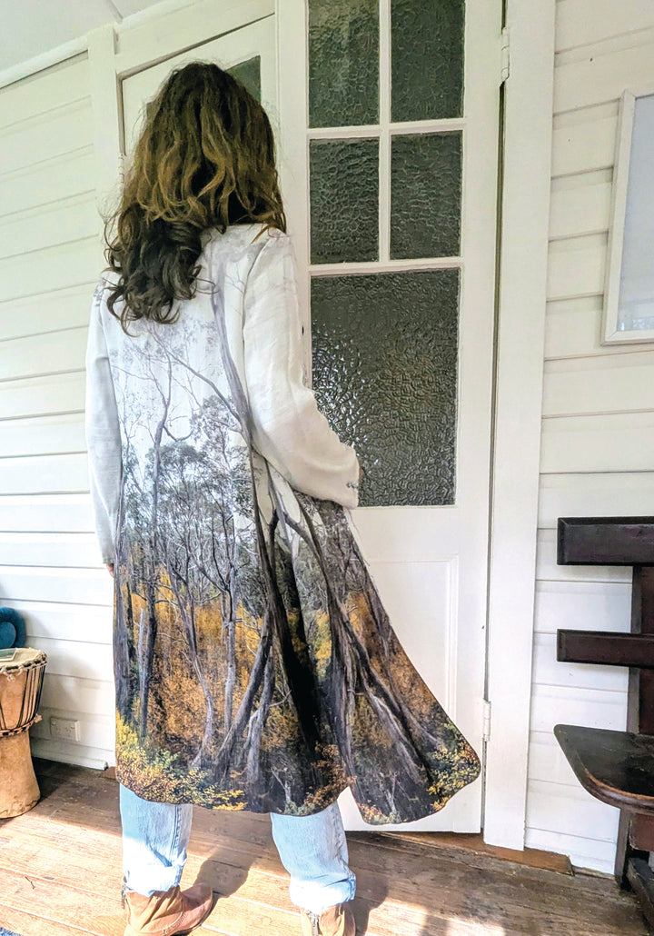 FAGUS FOREST LINEN TENCEL DUSTER JACKET