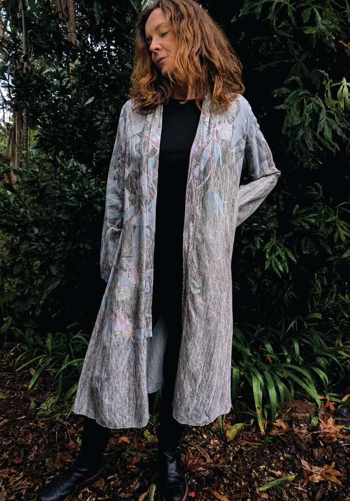 FLOWERING GUM LINEN TENCEL DUSTER JACKET