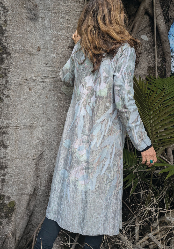 FLOWERING GUM LINEN TENCEL DUSTER JACKET