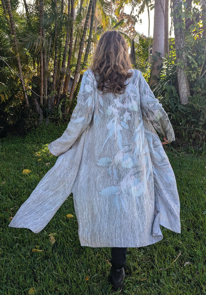 FLOWERING GUM LINEN TENCEL DUSTER JACKET