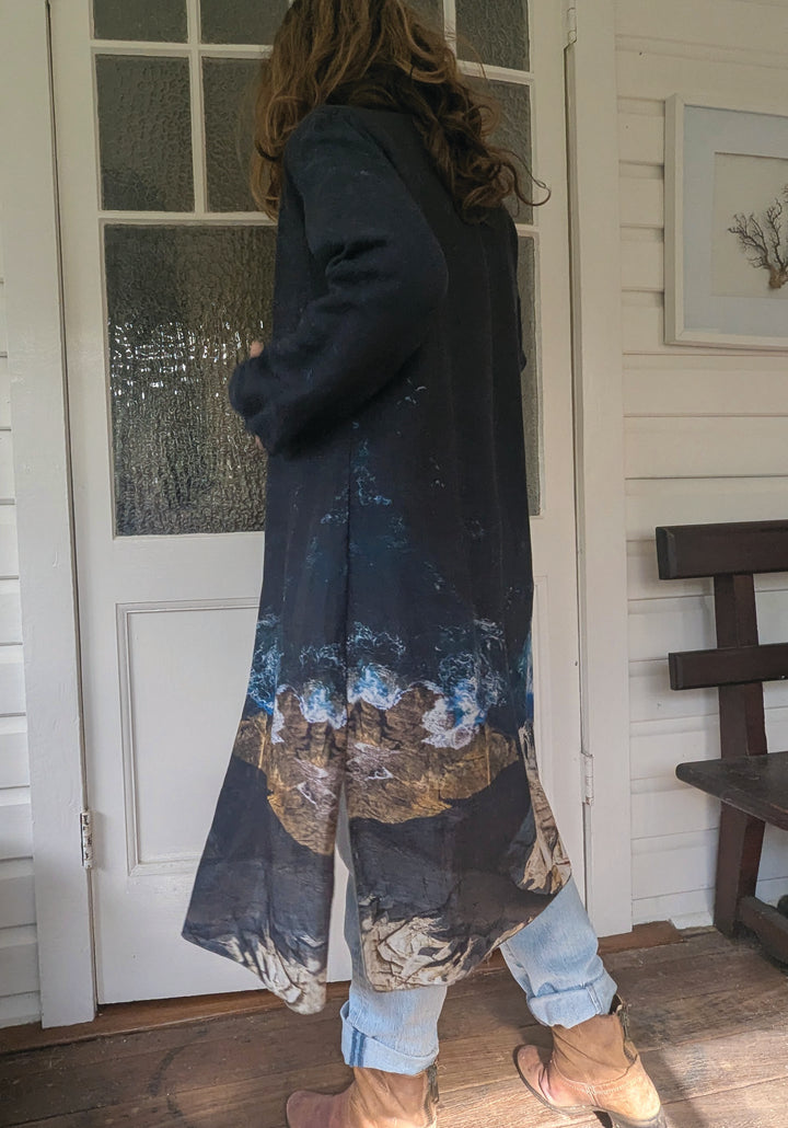 THE GAP LINEN TENCEL DUSTER JACKET