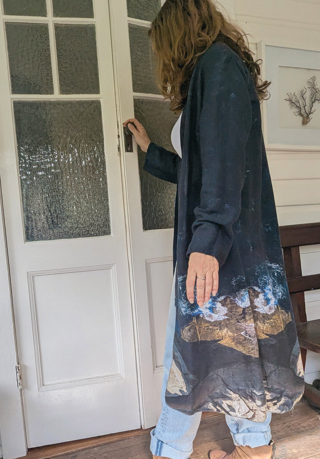 THE GAP LINEN TENCEL DUSTER JACKET