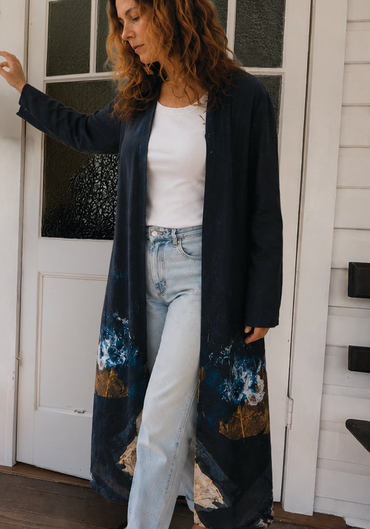 THE GAP LINEN TENCEL DUSTER JACKET
