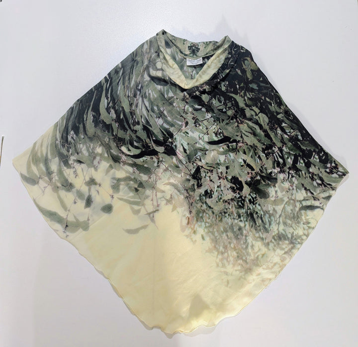 GUM LEAVES WOOL & SILK PONCHO