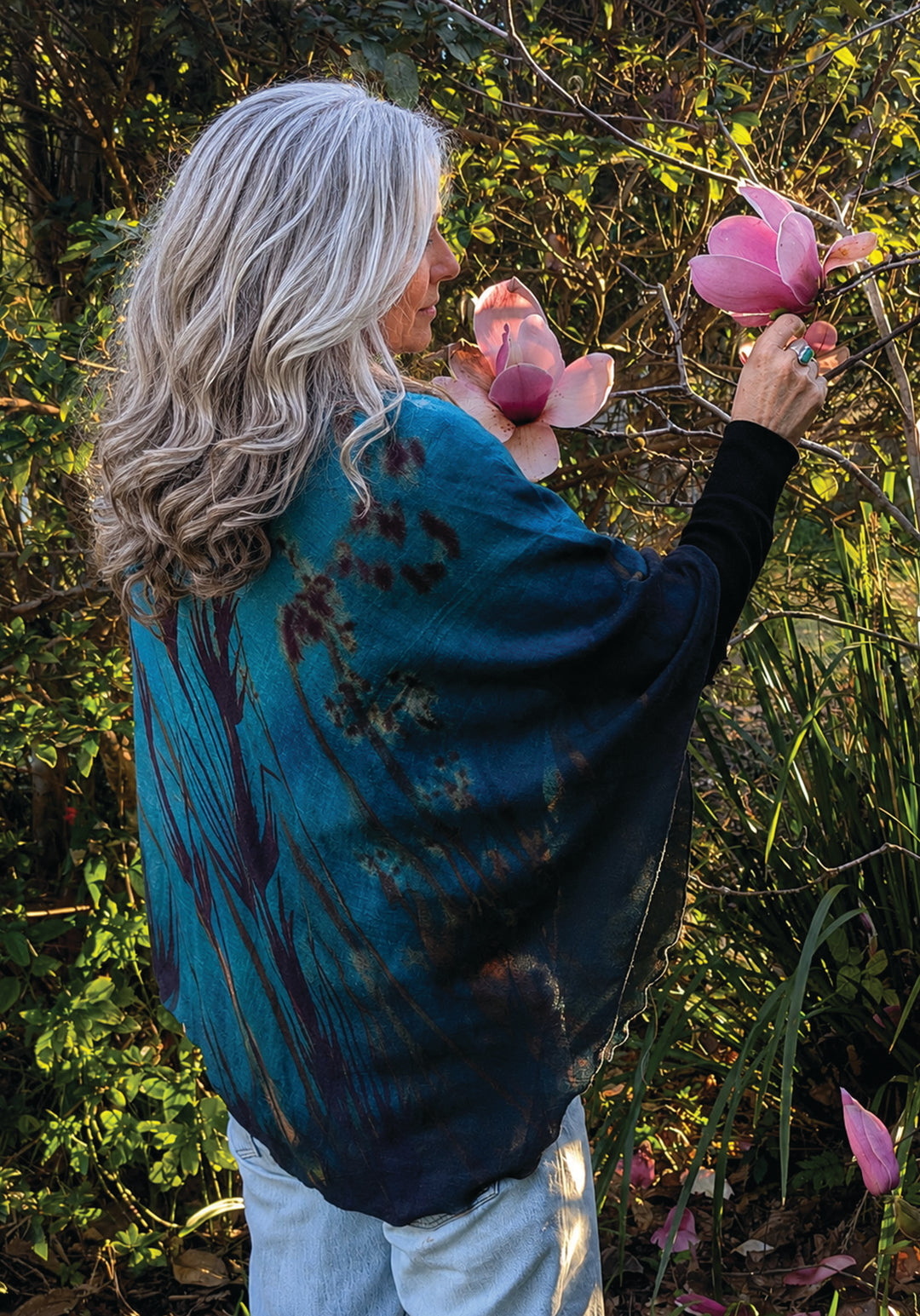 KANGAROO GRASS WOOL & SILK PONCHO